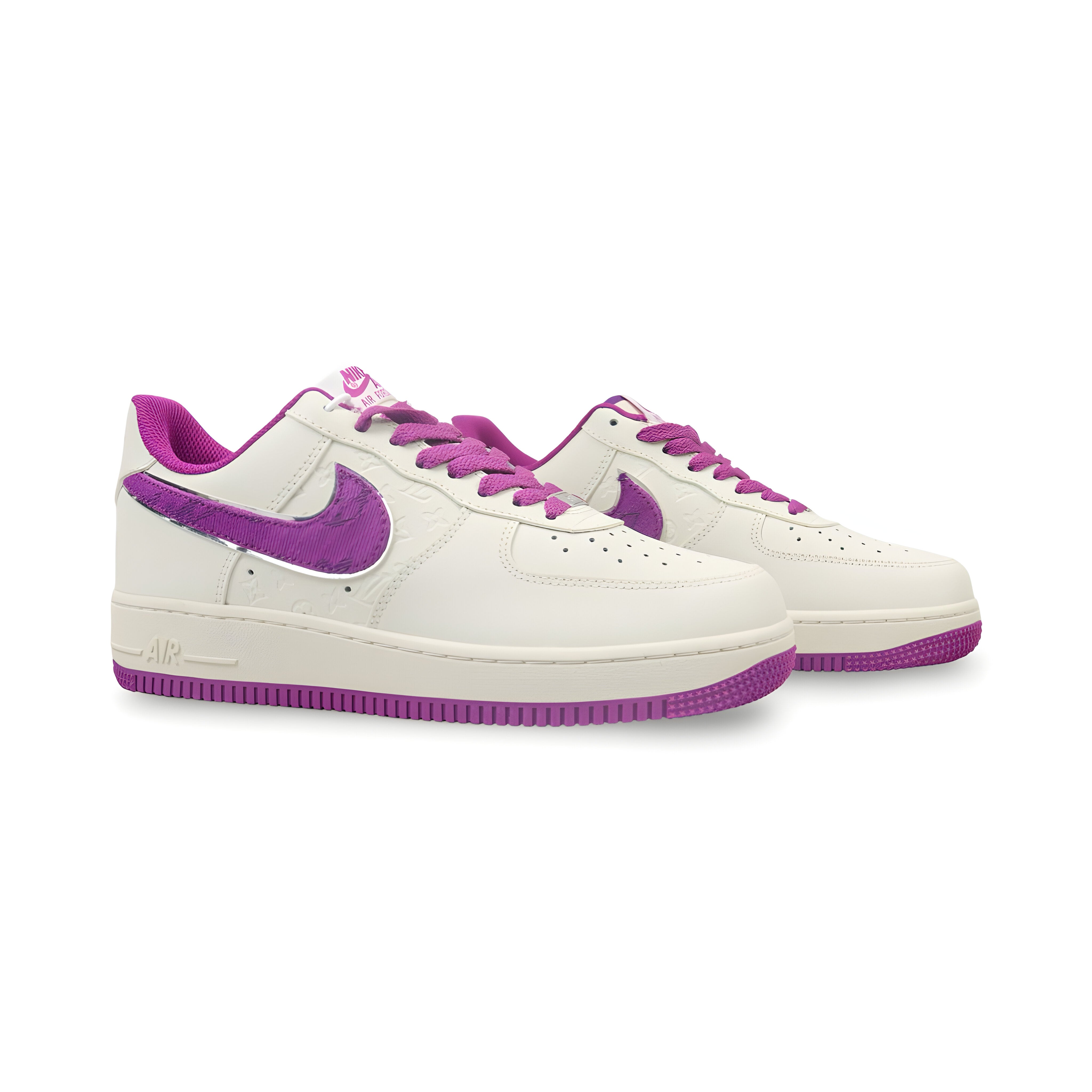 Tênis NK Air Force 1 “Off White e Lilas”
