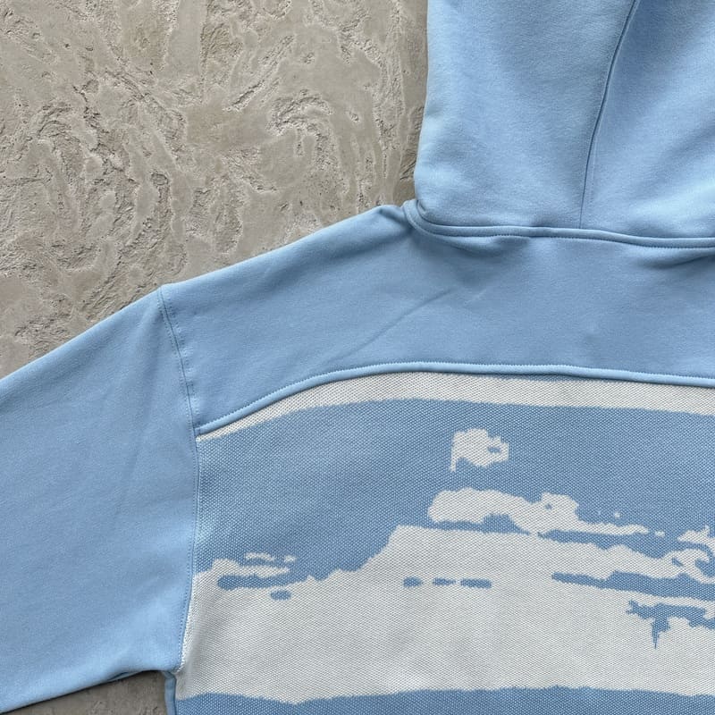 Chaqueta Corteiz Hybrid Knit Alcatraz Azul