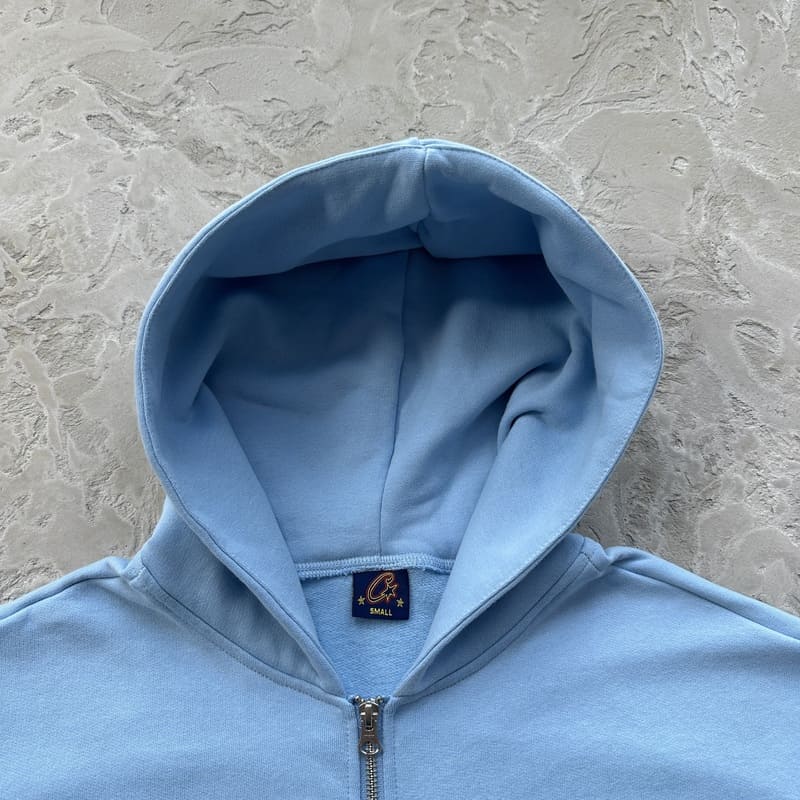 Chaqueta Corteiz Hybrid Knit Alcatraz Azul