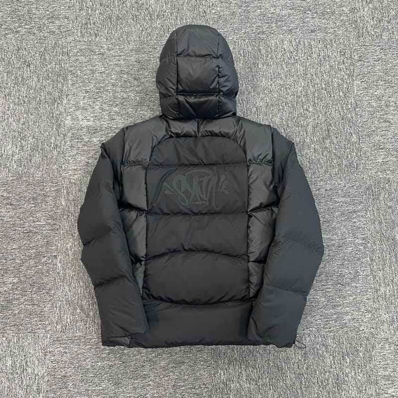 Chaqueta Puffer Synaworld Logo Wave Negra