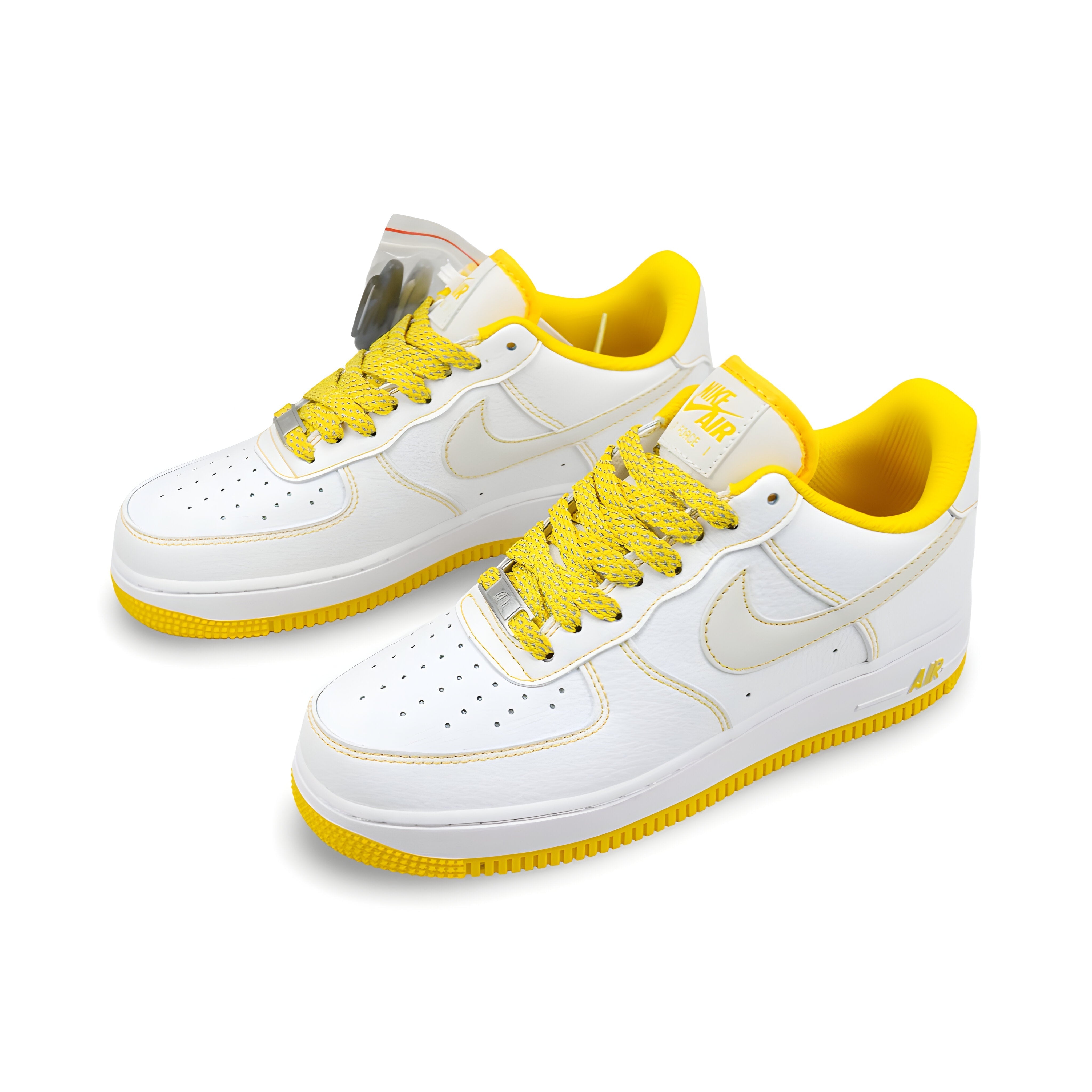 Tênis NK Air Force 1 “Branco e Amarelo”