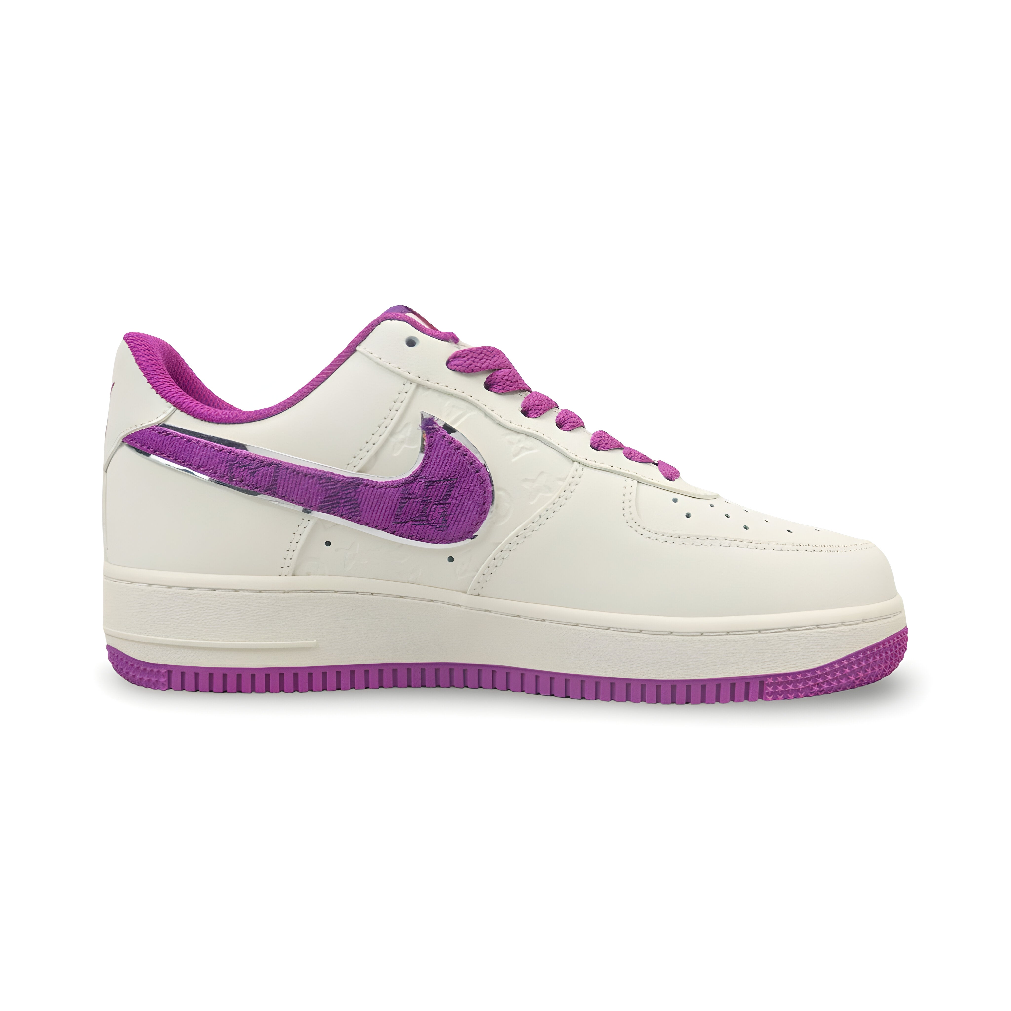 Tênis NK Air Force 1 “Off White e Lilas”