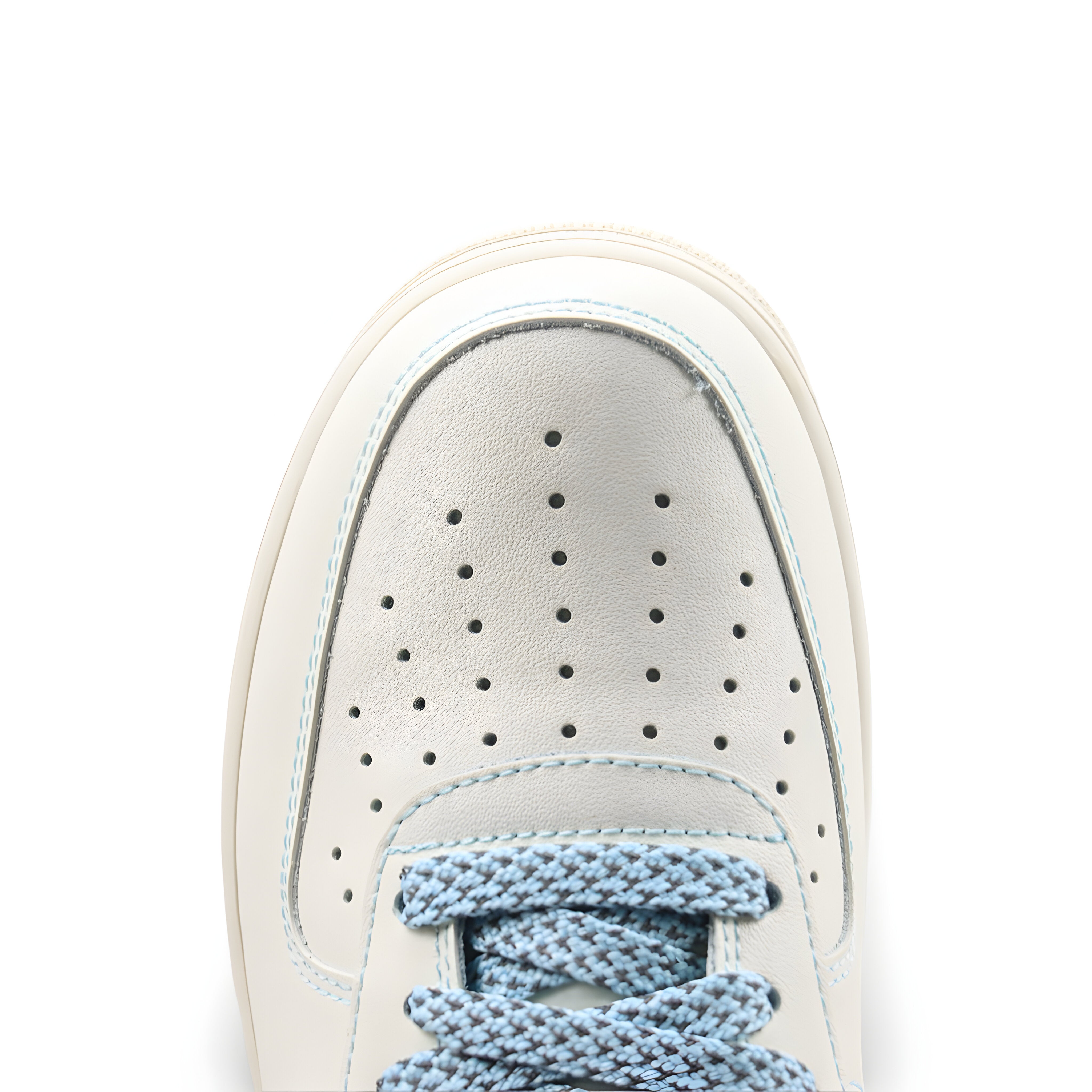 Tênis NK Air Force 1 “Off White e Azul Bebê”