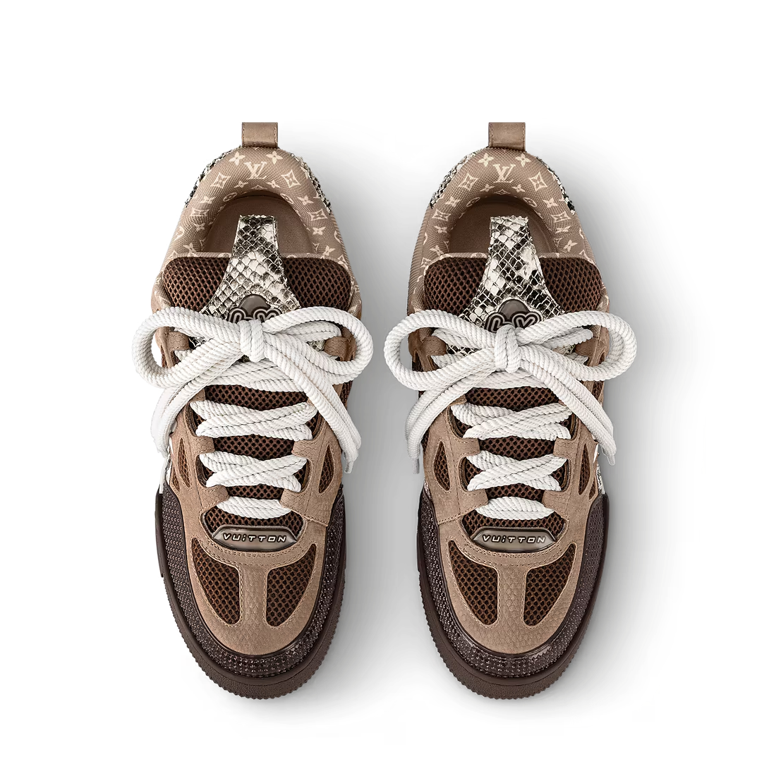 Tênis Louis Vuitton LV Skate Beige Blanco