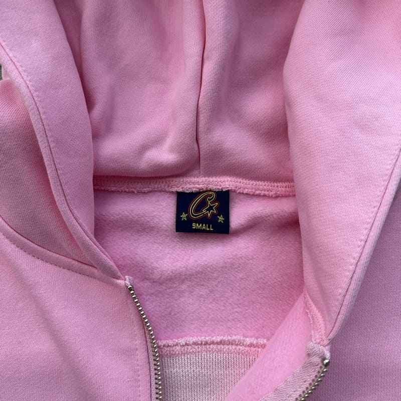 Chaqueta Corteiz Hybrid Knit Alcatraz Rosa