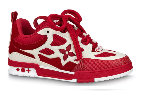 Tênis Louis Vuitton LV Skate Rojo e Blanco