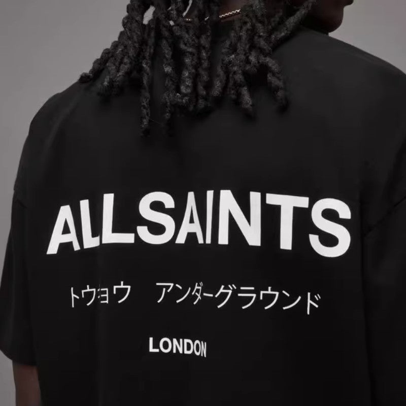 Camiseta All Saints "London" Oversized Negra