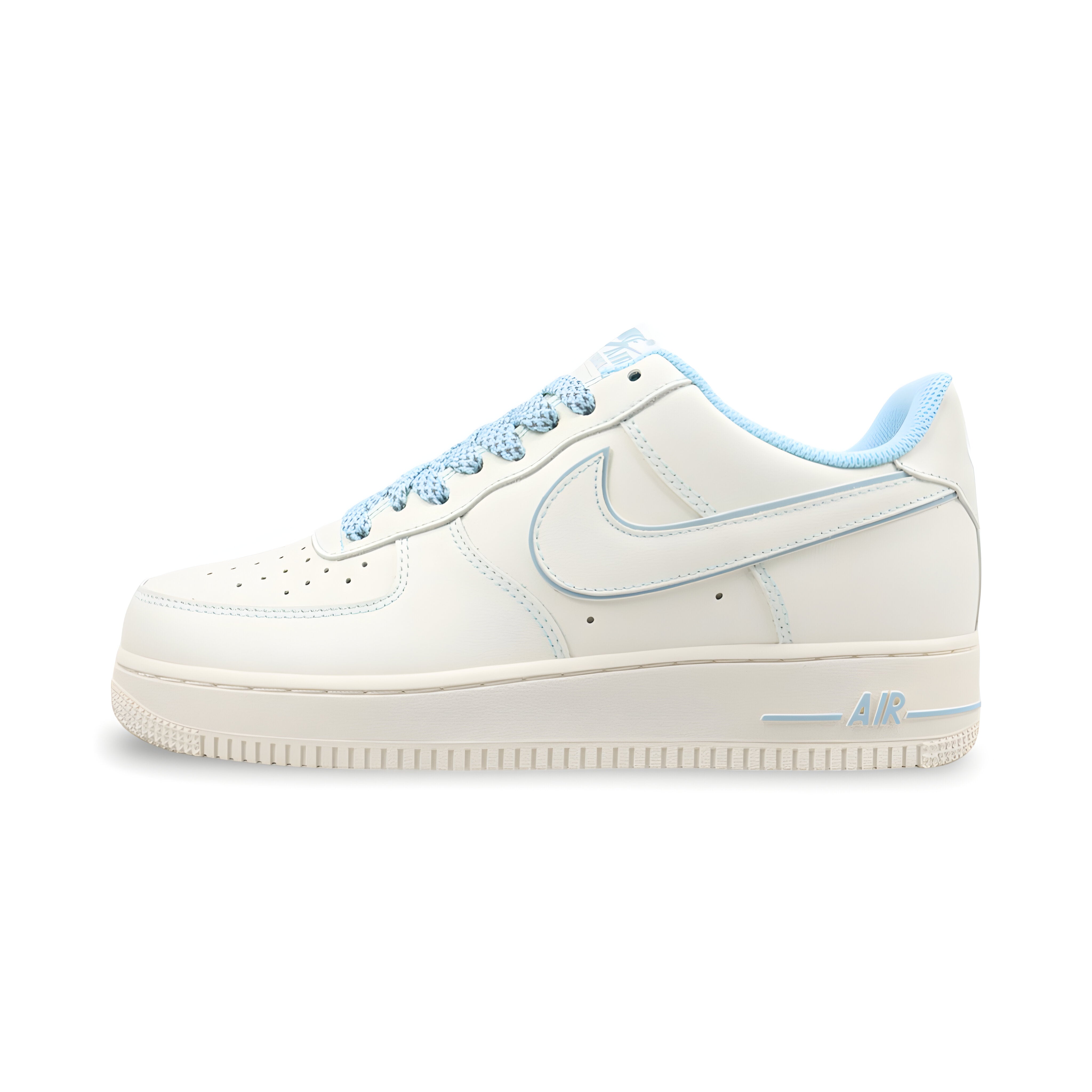 Tênis NK Air Force 1 “Off White e Azul Bebê”