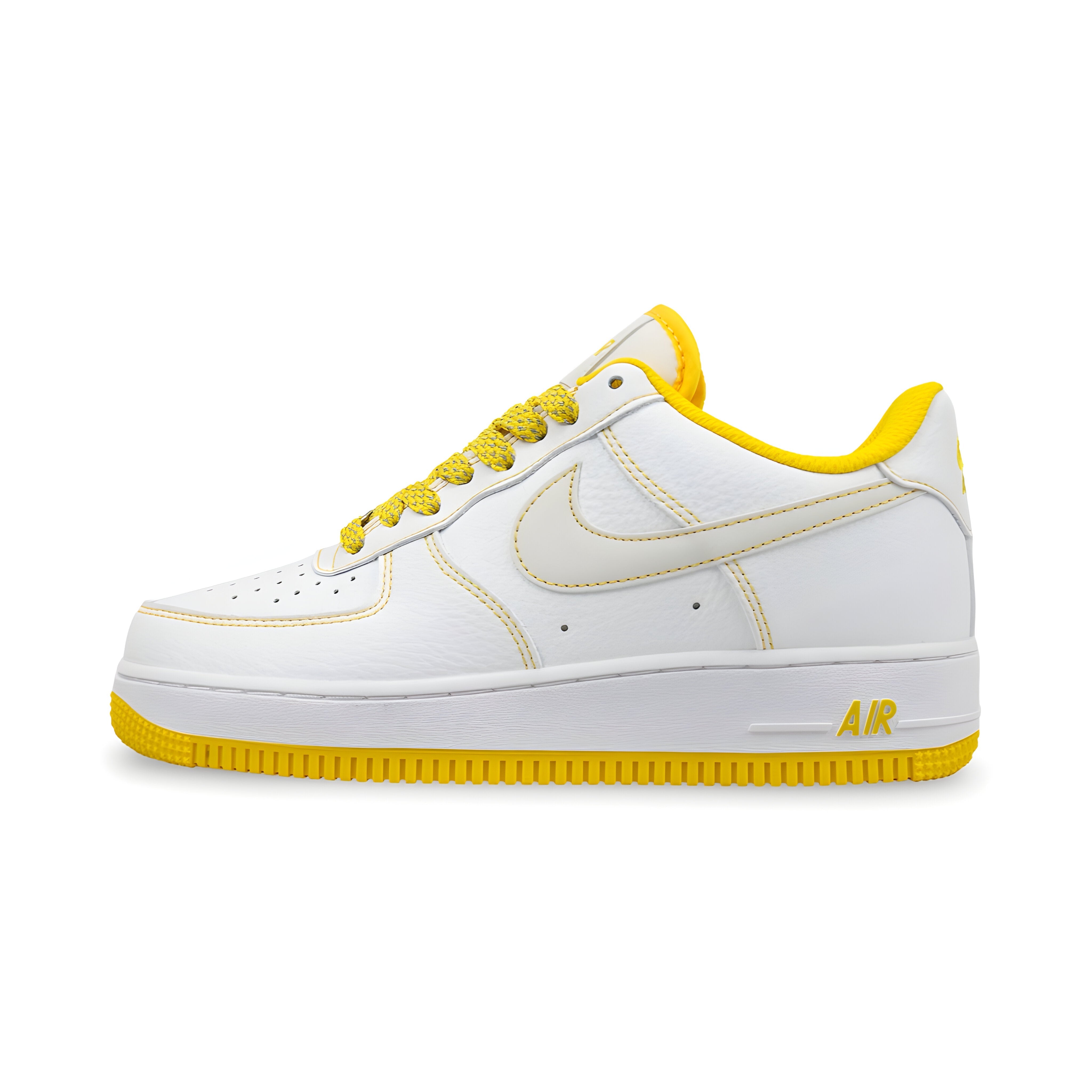 Tênis NK Air Force 1 “Branco e Amarelo”