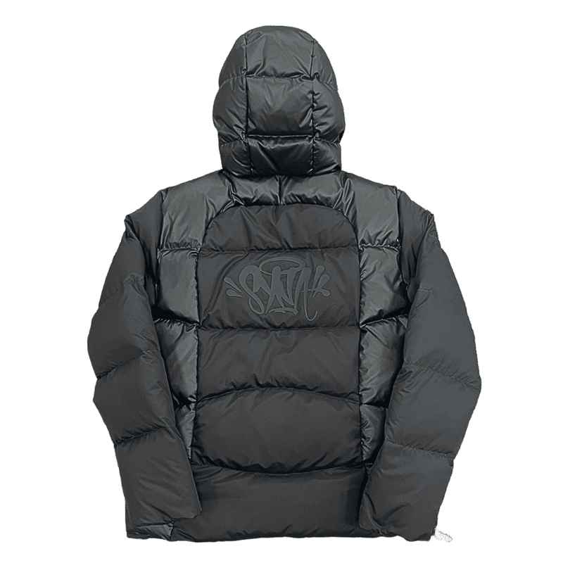 Chaqueta Puffer Synaworld Logo Wave Negra